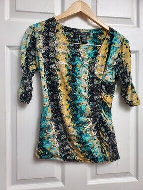 Style & Co. Petite Animal Print Shirt - SIZE S
